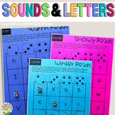 Letter Names & Sounds Game | Science of Reading | Winter No Prep