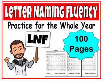 Preview of Letter Naming Fluency Bundle for the Whole Year | LNF Practice  