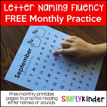 Preview of Alphabet Letters - Letter Naming Fluency Practice