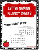 Letter Naming Fluency Pages & Alphabet Flash Cards