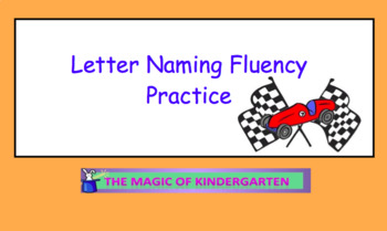 Preview of Letter Naming Fluency Raceway~Smartboard Activity