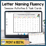 Letter Naming Fluency Seesaw Activity and Task Cards