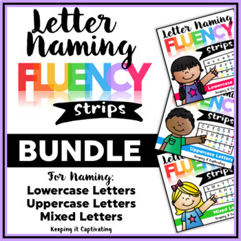 Preview of Letter Naming Fluency Strips {Bundle}