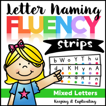 Preview of Letter Naming Fluency Strips {Mixed Letters}