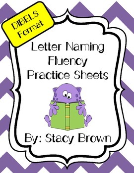 Preview of Letter Naming Practice Sheets and Homework (DIBELS format)