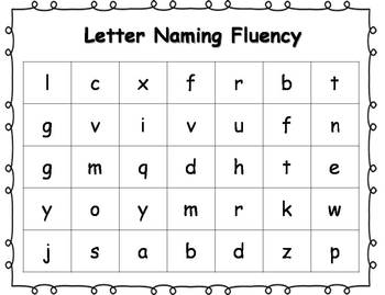 Letter Naming & Sounds Fluency Practice Sheets by Klever Kiddos | TpT