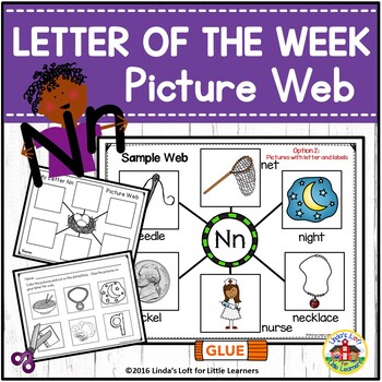 Preview of Letter Nn Letter of the Week Picture Web Activity