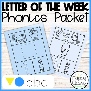 Preview of Letter, Number, Color, Shape of the Week (NO PREP)