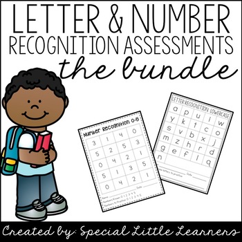 Preview of Letter & Number Recognition Assessments (The Bundle)