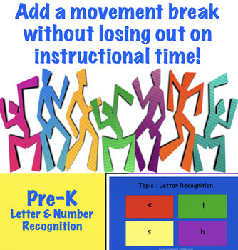 Preview of Letter & Number Recognition - Brain Building Movement Activity