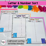 Letter & Number Sorting Mats - Preschool - PreK - Kindergarten