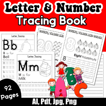 Big Letters and Numbers Tracing book for kids