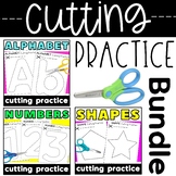 Letter Number and Shape Cutting Practice Bundle