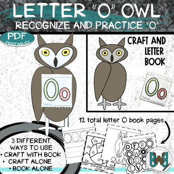 Letter O Activities Owl Craft Alphabet Oo Recognition Handwriting
