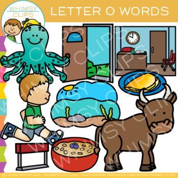 Letter O Clip Art { Alphabet Beginning Sounds Clip Art}