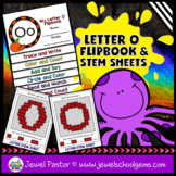 Letter O Alphabet Flip Book and STEM Mats | Interactive No
