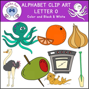 Letter O Clip Art {Beginning Sounds} Alphabet by Kinka Art | TPT