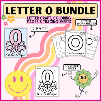 Preview of Letter O Craft // Letter O worksheets // Letter O coloring sheet