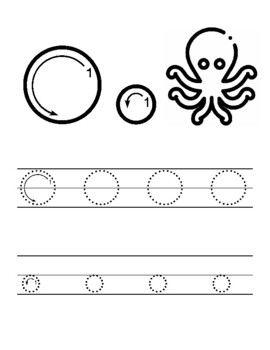 letter o tracing worksheets by owl school studio tpt