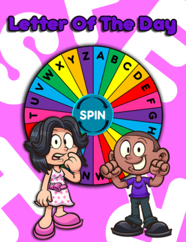 Preview of Letter Of The Day (Magic Wheel Spinner) - Interactive Letter Writing Practice