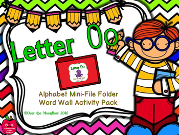 Preview of Letter Oo Mini-File Folder Word Wall Activity Pack