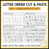 Letter Order / Recognition Cut & Paste | Pre-K / Kinder Activity
