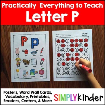 Letter P Alphabet Printables And Centers By Simply Kinder Tpt
