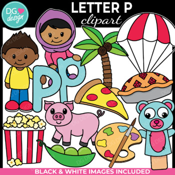 Preview of Letter P Clipart | Alphabet Clipart | Alphabet pictures | Phonics
