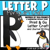 Letter P Craft & Journal Writing - Zoo Letter Craft - P fo