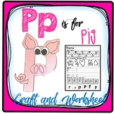 Letter P Craft: Alphabet Craft, Pp Craft, P is for Pig Cra