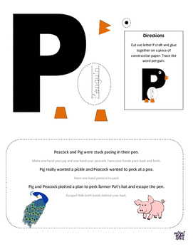 Letter P Cutout Craft By Heart And Headstands Tpt