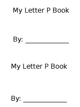 Preview of Letter P Emergent Reader