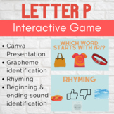 Letter P: Interactive Game (Sound Sensible Supplementary)