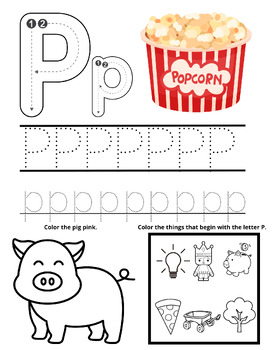 Preview of Letter P Worksheet