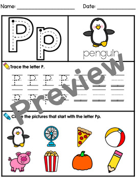 Letter P Worksheets! by Kindergarten Swag | Teachers Pay Teachers