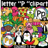 Letter P clipart MEGA set {alphabet clipart} Happy cloud clipart