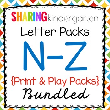 Preview of Letter Pack 2 {Nn-Zz} Bundle