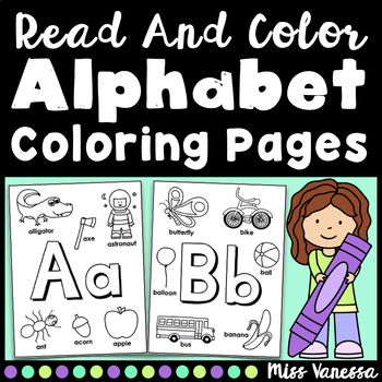 Preview of Alphabet Coloring Pages for Beginning Sounds Practice