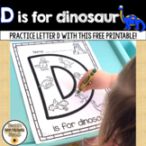 Letter Practice | Letter D | D is for Dinosaur | Letter Re