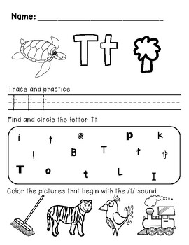 Letter Practice Worksheets by Kelly Ross | TPT