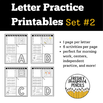 Preview of Letter Practice Worksheets Set #2