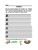 Letter Printing Practice and Sound Recognition Homework, L