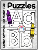 Letter Puzzle Art Activities: Alphabet Fine Motor and Lite