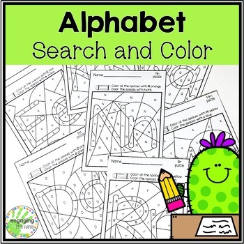 Alphabet Search and Color by Engaging Little Hands | TpT