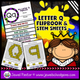 Letter Q Alphabet Flip Book and STEM Mats | Interactive No