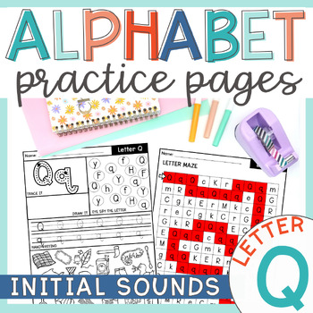 Letter of the week: LETTER Q-NO PREP WORKSHEETS- LETTER Q Alphabet Lore  theme