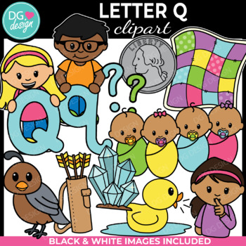 Preview of Letter Q Clipart | Alphabet Clipart | Alphabet pictures | Phonics