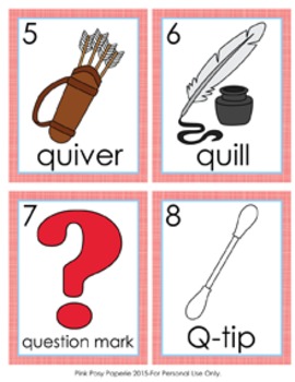 Letter Q Words Write the Room Activity by Pink Posy ...