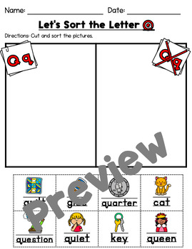 letter q worksheets by kindergarten swag teachers pay