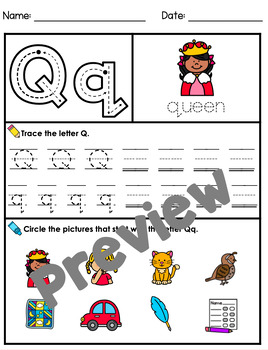 letter q worksheets by kindergarten swag teachers pay teachers